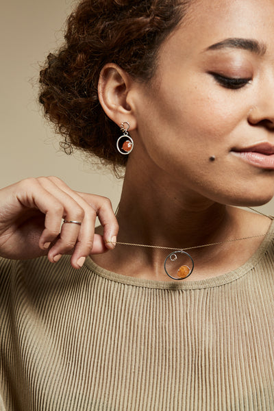 Spessartite Garnet Necklace In The Rough