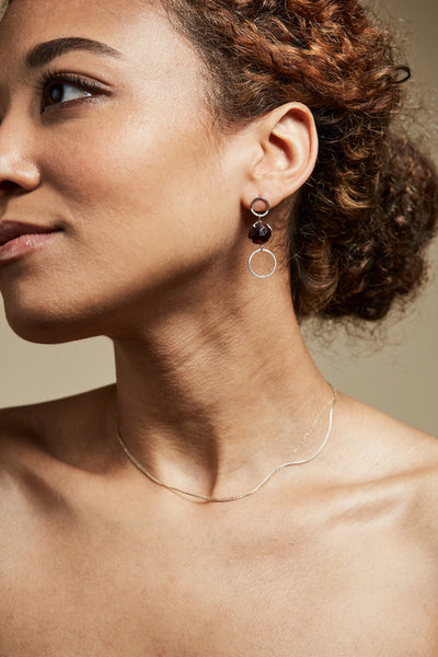 Alaskan Garnet Earrings In The Rough