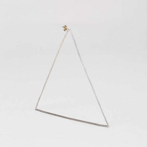 Modhemia Statement Angle Hoop Sterling Silver 14k Yellow Gold