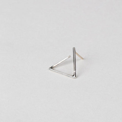 Modhemia Perspective Angle Stud Earring Sterling Silver 14k Yellow Gold