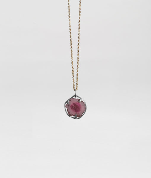 Tourmaline Slice Pendants In The Rough