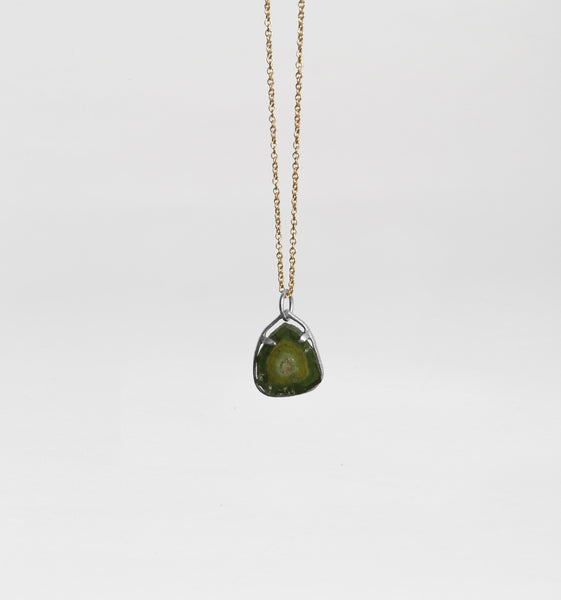 Tourmaline Slice Pendants In The Rough