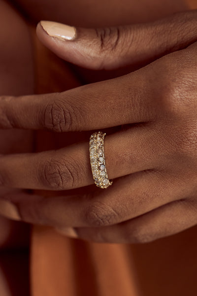 Heavy Edge Band Pavé