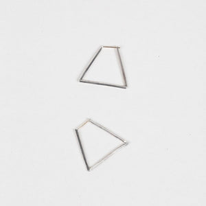 Modhemia Angle Hoops Earring Sterling Silver 14k Yellow Gold